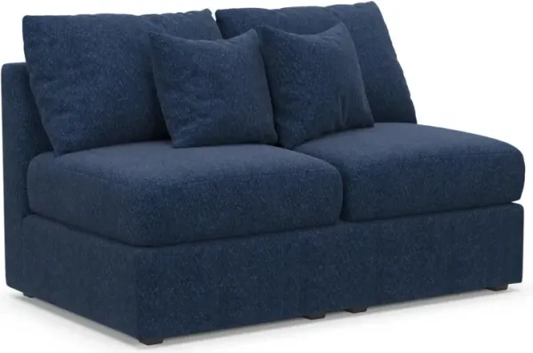 The Pitt Foam Comfort Armless Loveseat - Oslo Navy