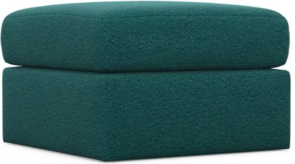 The Pitt Foam Comfort Ottoman - Bloke Peacock