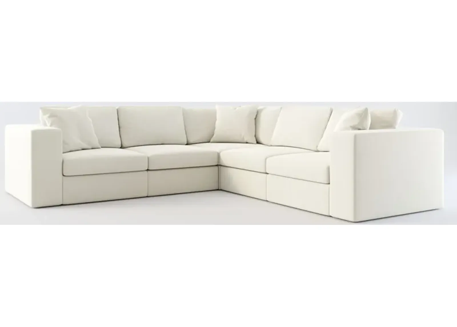 Collin Foam Comfort 5-Piece Sectional - Anders Ivory