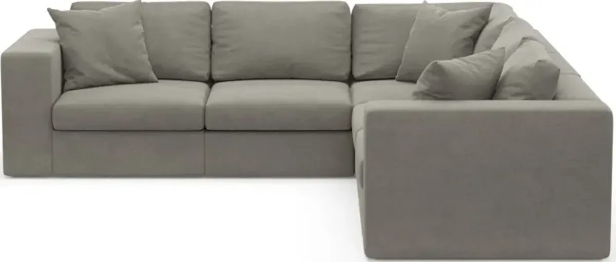 Collin Hybrid Comfort 5-Piece Sectional - Abington Fog