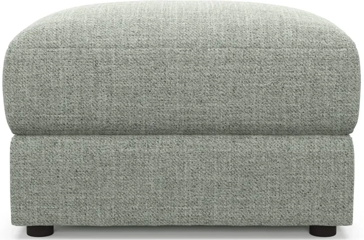 Ridley Foam Comfort Ottoman - Broderick Sea Glass