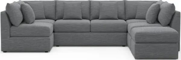 The Pitt Foam Comfort Sectional - Dudley Indigo