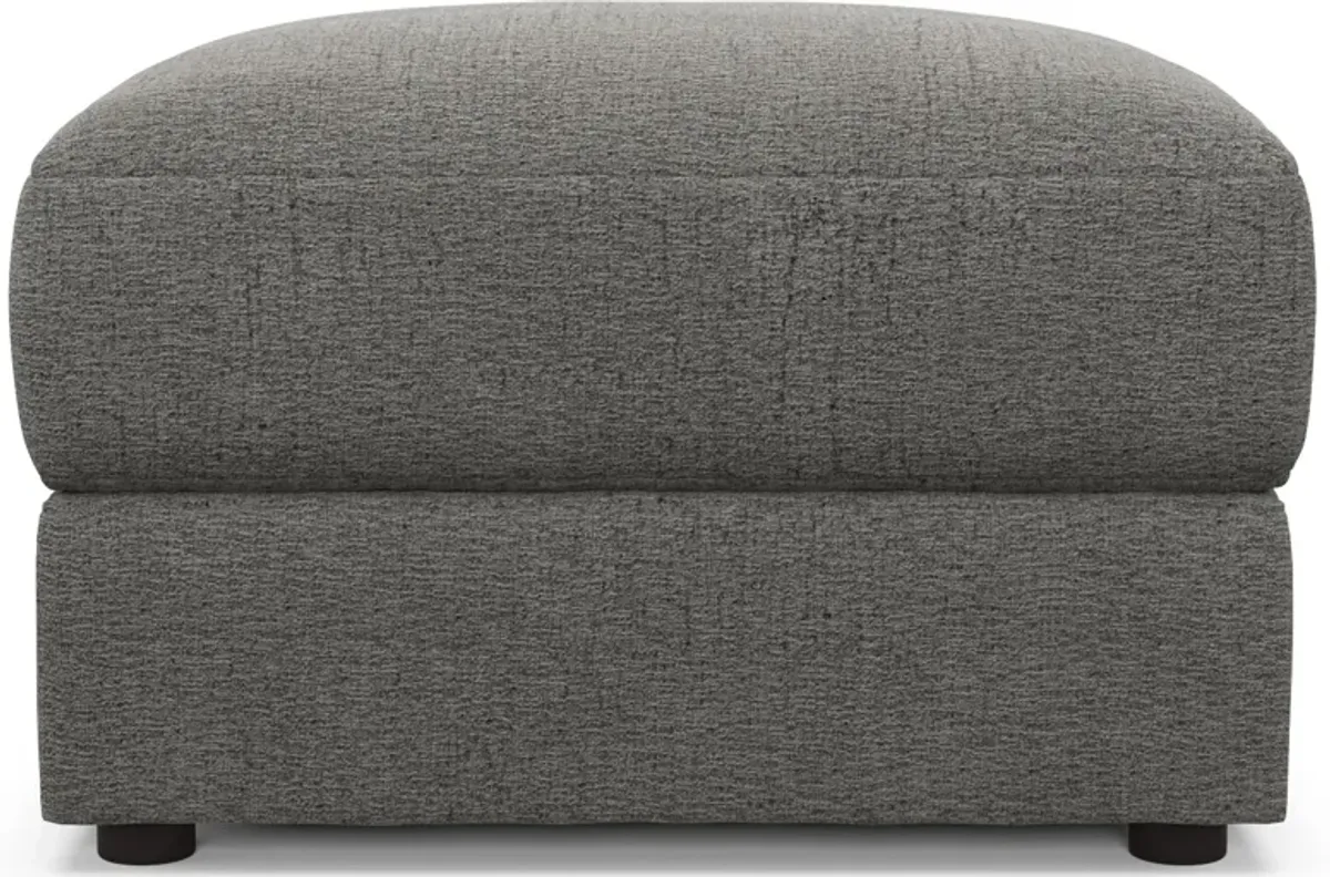 Ridley Hybrid Comfort Ottoman - Living Large Charcoal