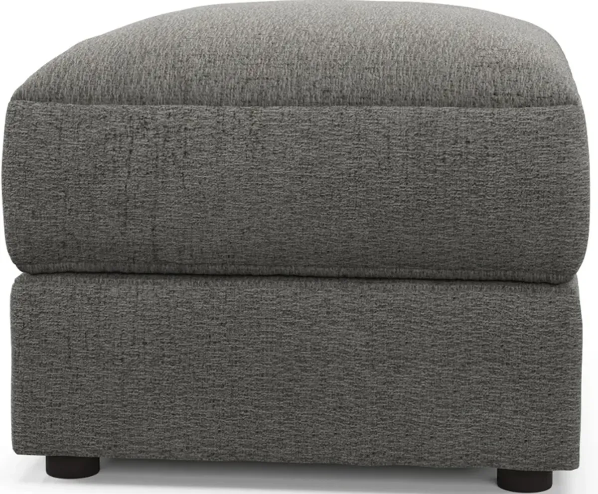 Ridley Hybrid Comfort Ottoman - Living Large Charcoal