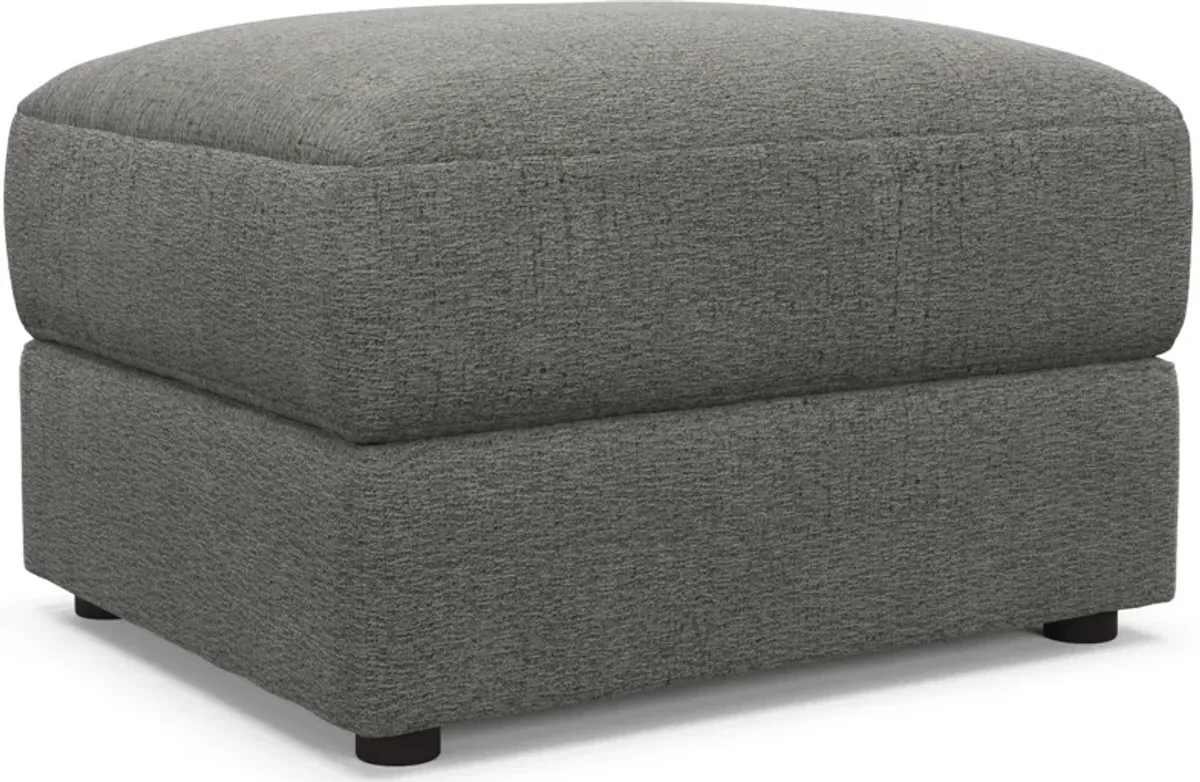 Ridley Hybrid Comfort Ottoman - Living Large Charcoal