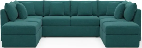 The Pitt Foam Comfort Sectional - Bloke Peacock