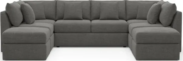 The Pitt Foam Comfort Sectional - Curious Charcoal