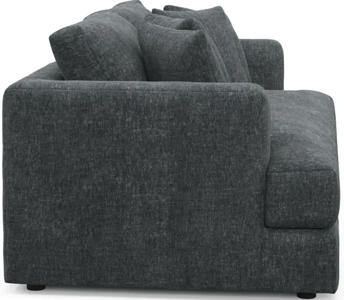 Ridley Foam Comfort Sofa, Loveseat, Chair, and Ottoman Set - Contessa Shadow