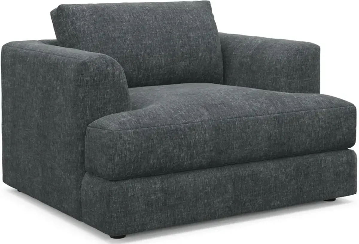 Ridley Foam Comfort Sofa, Loveseat, Chair, and Ottoman Set - Contessa Shadow