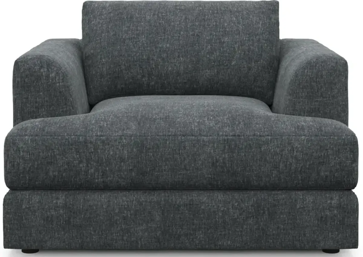 Ridley Foam Comfort Sofa, Loveseat, Chair, and Ottoman Set - Contessa Shadow