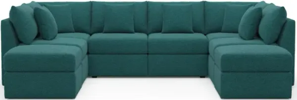 The Pitt Foam Comfort Sectional - Bloke Peacock
