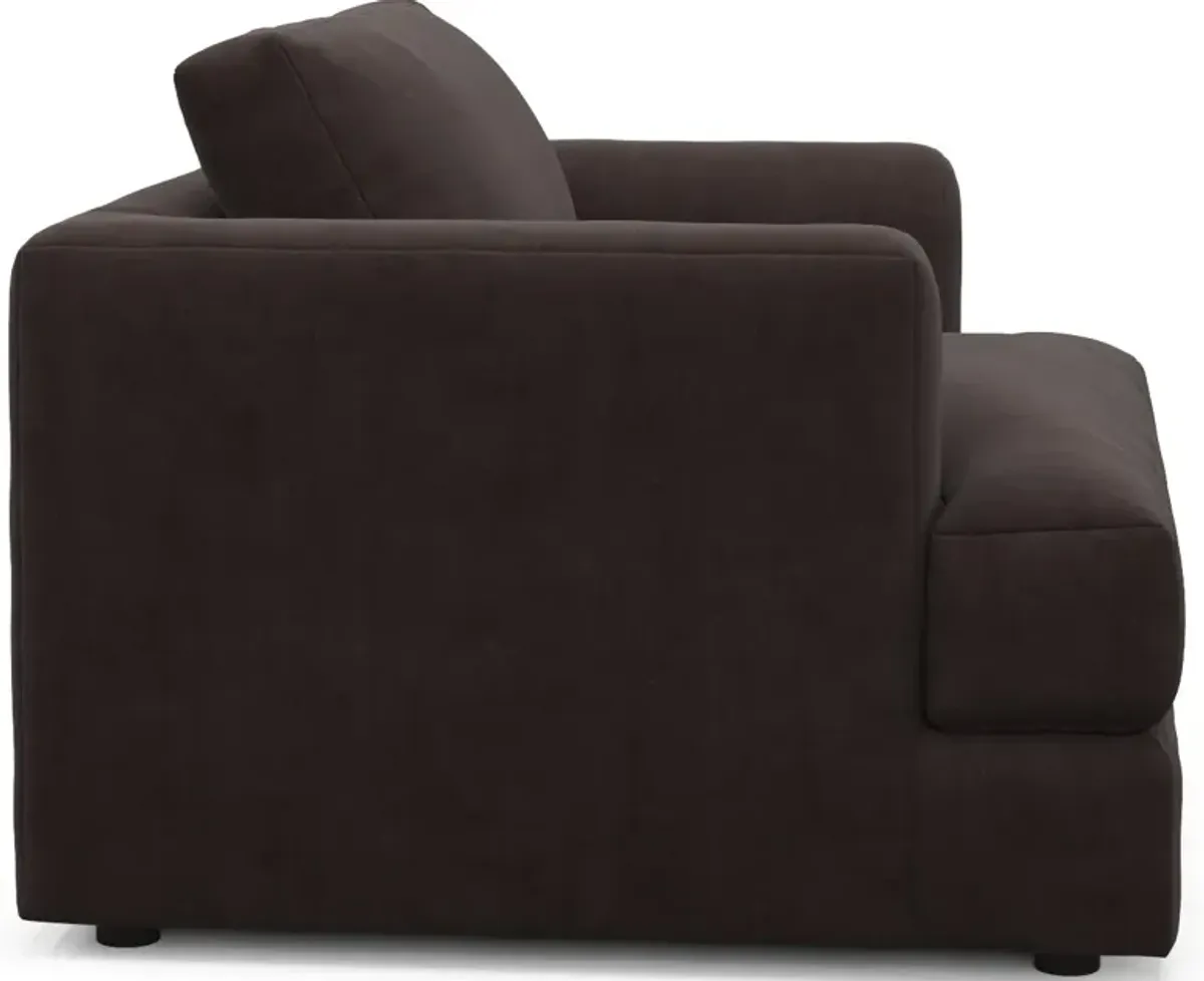 Ridley Foam Comfort Sofa, Loveseat, Chair, and Ottoman Set - Merrimac Dark Brown