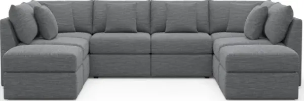 The Pitt Foam Comfort Sectional - Dudley Indigo
