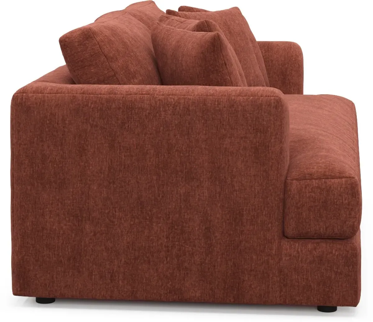 Ridley Foam Comfort Sofa, Loveseat, Chair, and Ottoman Set - Contessa Paprika