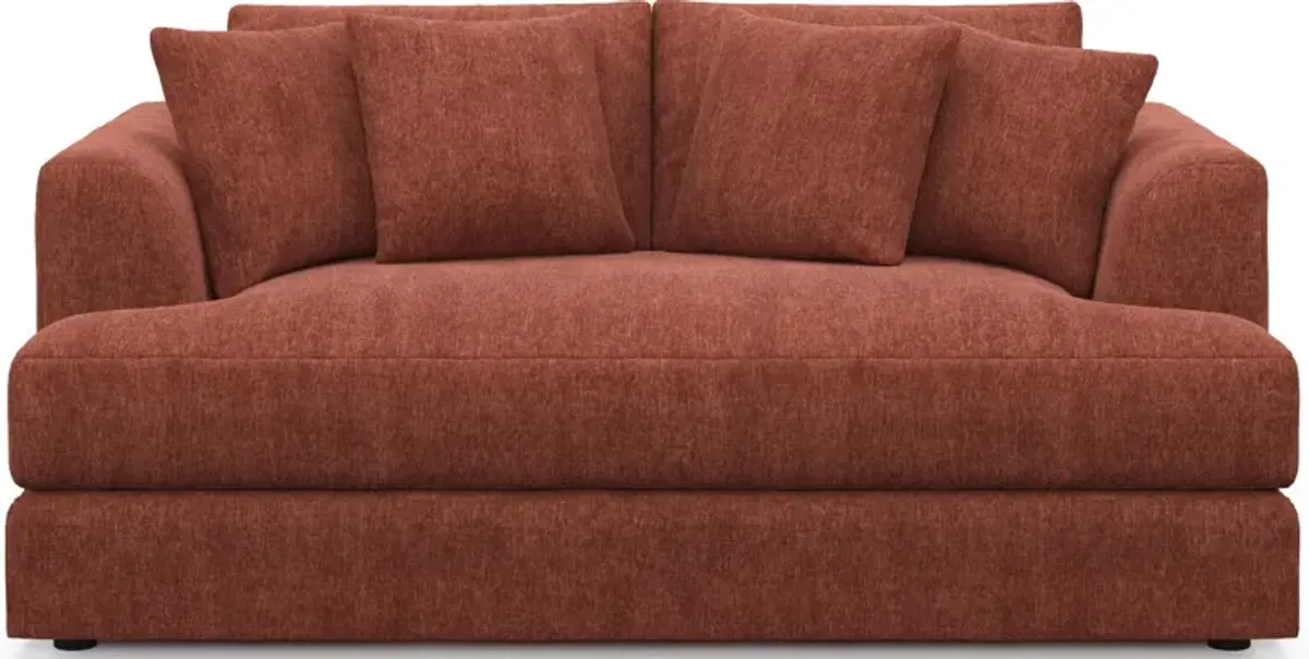 Ridley Foam Comfort Sofa, Loveseat, Chair, and Ottoman Set - Contessa Paprika