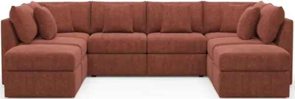 The Pitt Foam Comfort Sectional - Contessa Paprika