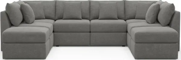 The Pitt Foam Comfort Sectional - Living Large Charcoal