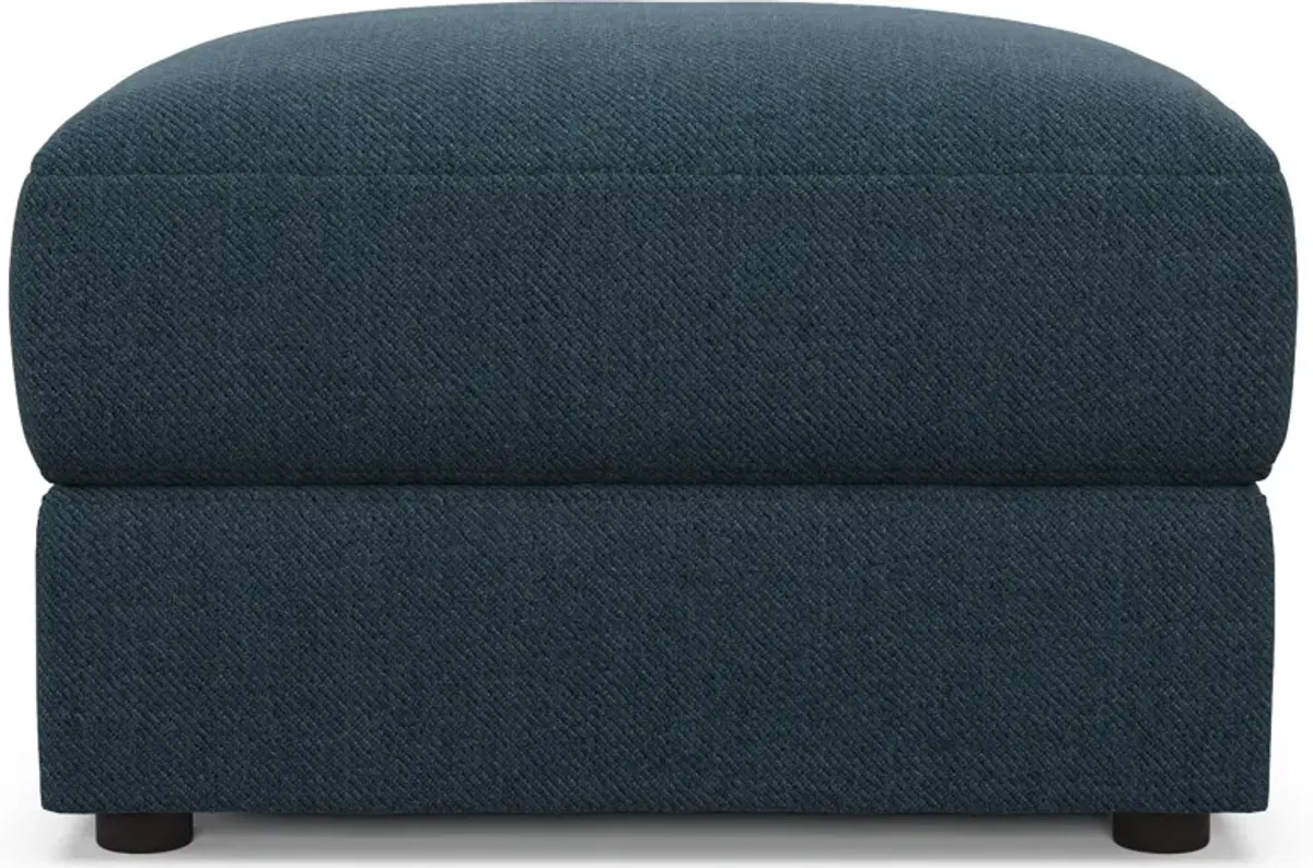 Ridley Foam Comfort Sofa, Loveseat, Chair, and Ottoman Set - Broderick Indigo