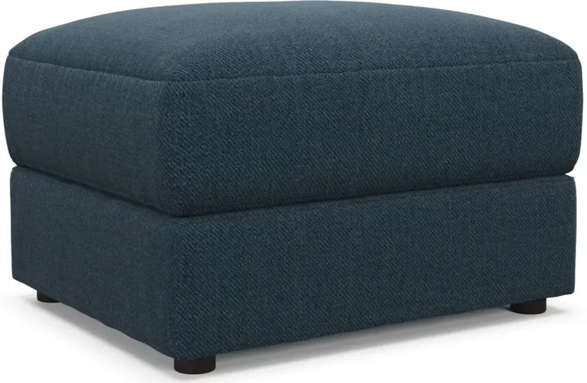 Ridley Foam Comfort Sofa, Loveseat, Chair, and Ottoman Set - Broderick Indigo