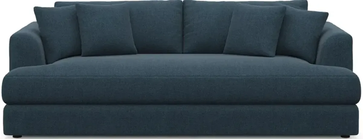 Ridley Foam Comfort Sofa, Loveseat, Chair, and Ottoman Set - Broderick Indigo