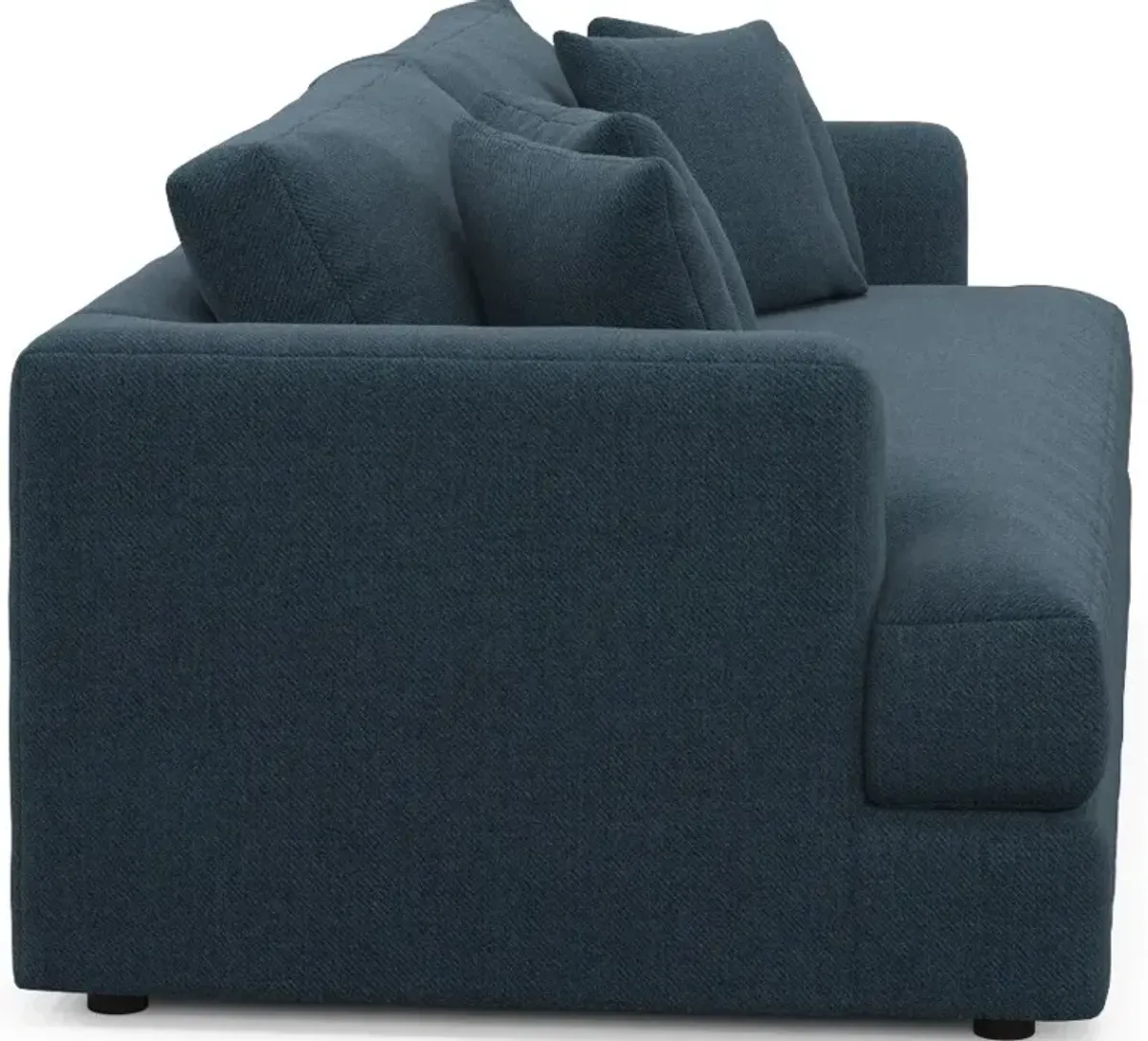 Ridley Foam Comfort Sofa, Loveseat, Chair, and Ottoman Set - Broderick Indigo