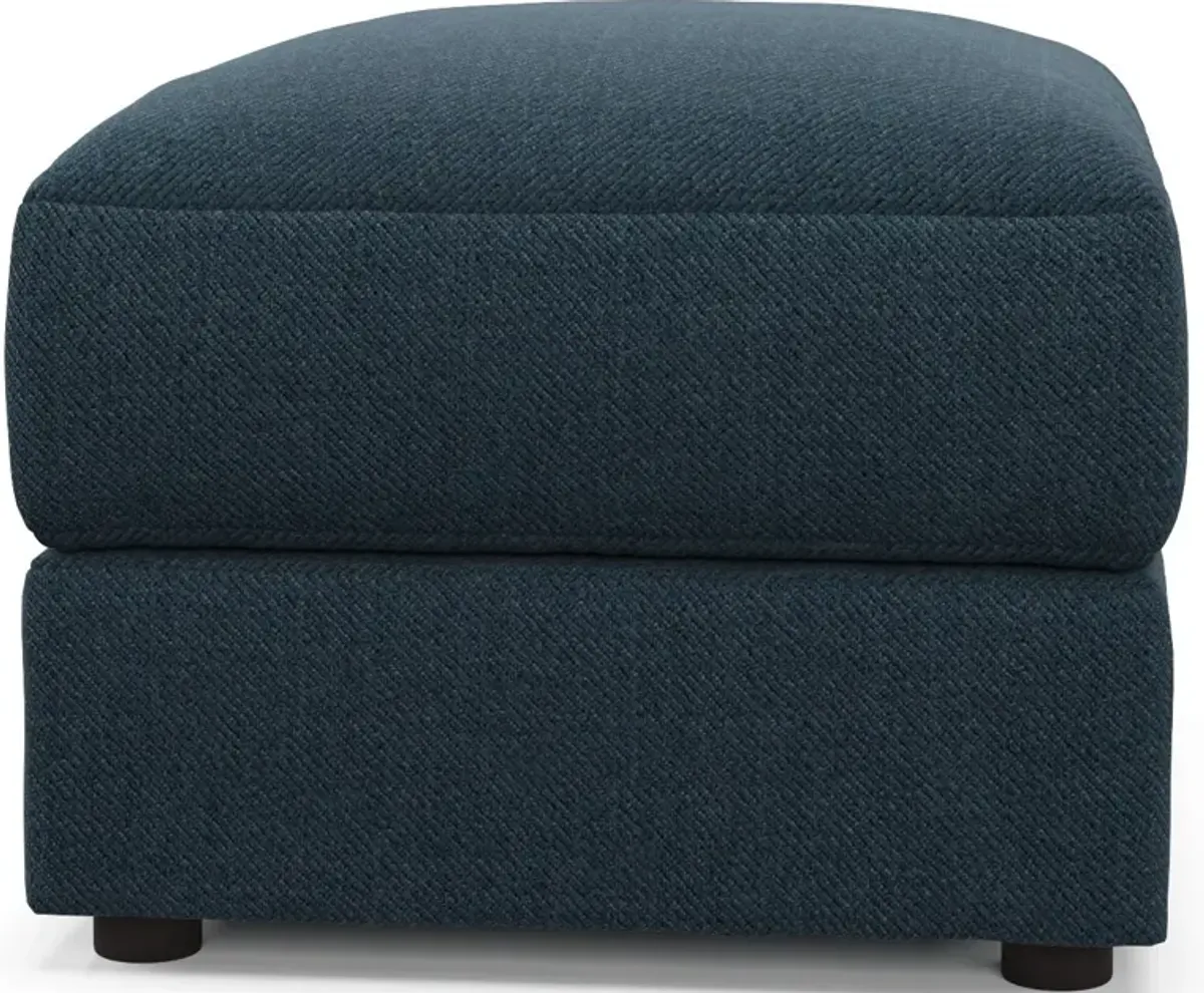 Ridley Foam Comfort Sofa, Loveseat, Chair, and Ottoman Set - Broderick Indigo