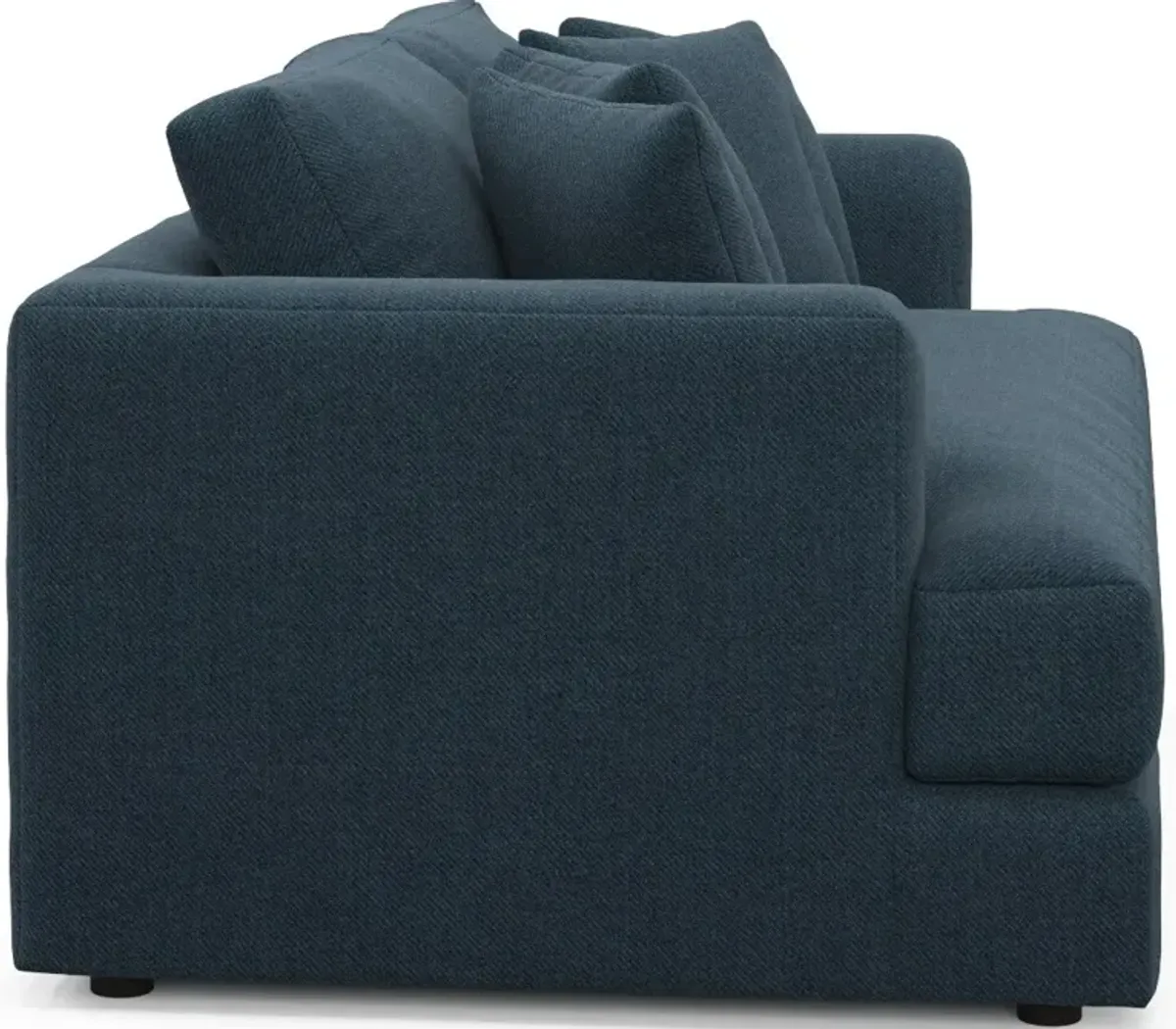 Ridley Foam Comfort Sofa, Loveseat, Chair, and Ottoman Set - Broderick Indigo