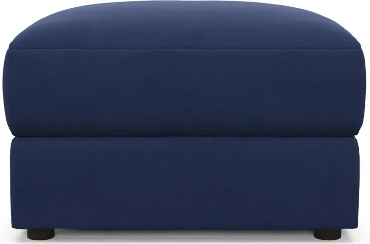 Ridley Hybrid Comfort Sofa, Loveseat, Chair, and Ottoman Set - Abington Indigo