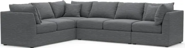 The Pitt Hybrid Comfort Sectional - Dudley Indigo