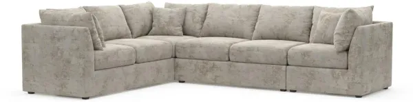 The Pitt Hybrid Comfort Sectional - Hearth Cement