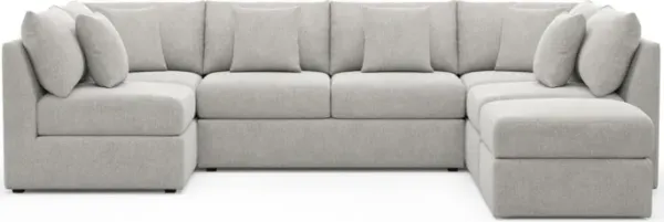 The Pitt Hybrid Comfort Sectional - Burmese Granite
