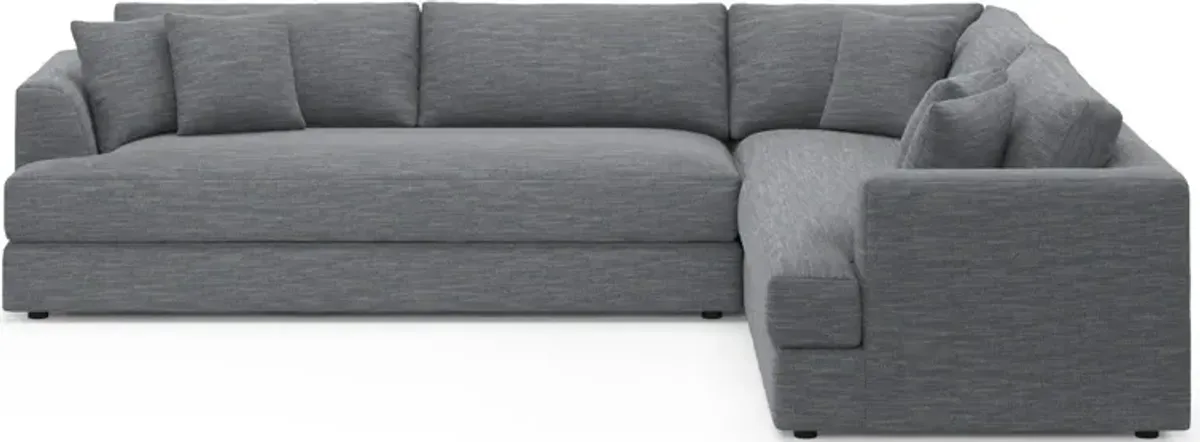 Ridley Foam Comfort 2-Piece Sectional with Left-Facing Sofa - Dudley Indigo