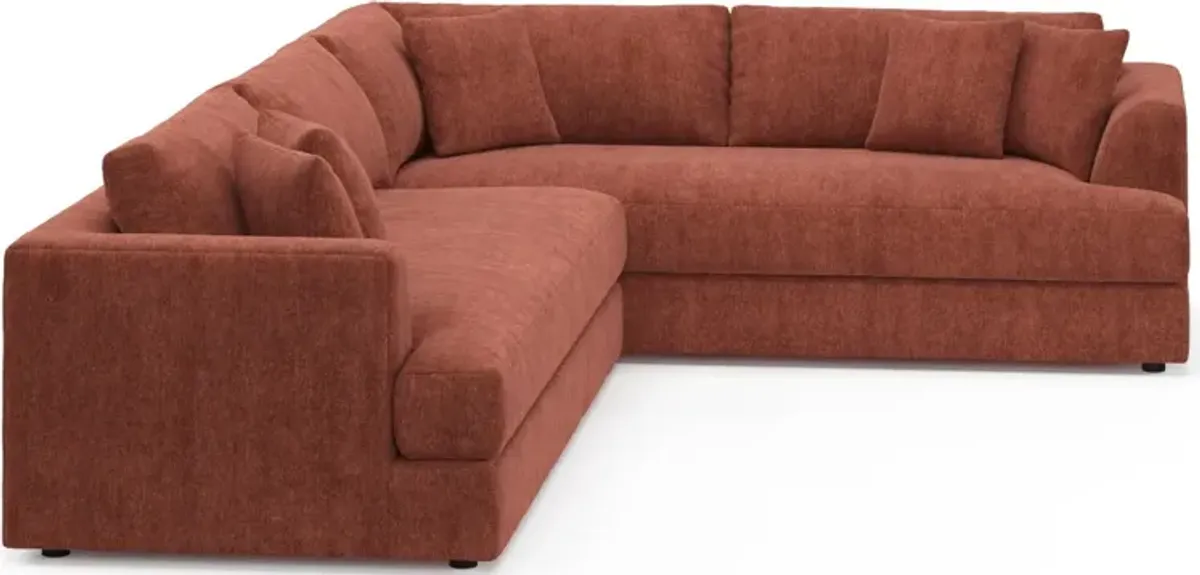 Ridley Foam Comfort 2-Piece Sectional with Left-Facing Sofa - Contessa Paprika