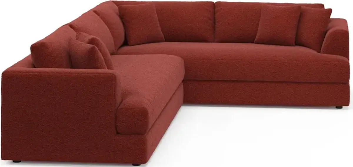 Ridley Hybrid Comfort 2-Piece Sectional with Left-Facing Sofa - Bloke Brick