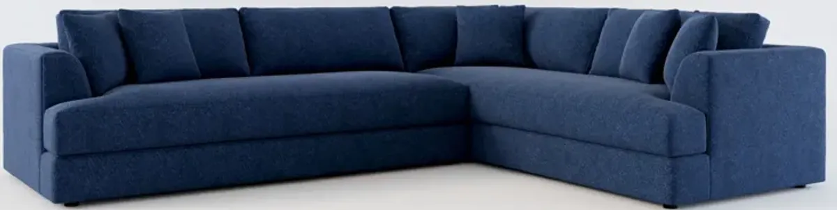 Ridley Hybrid Comfort 2-Piece Sectional with Left-Facing Sofa - Oslo Navy