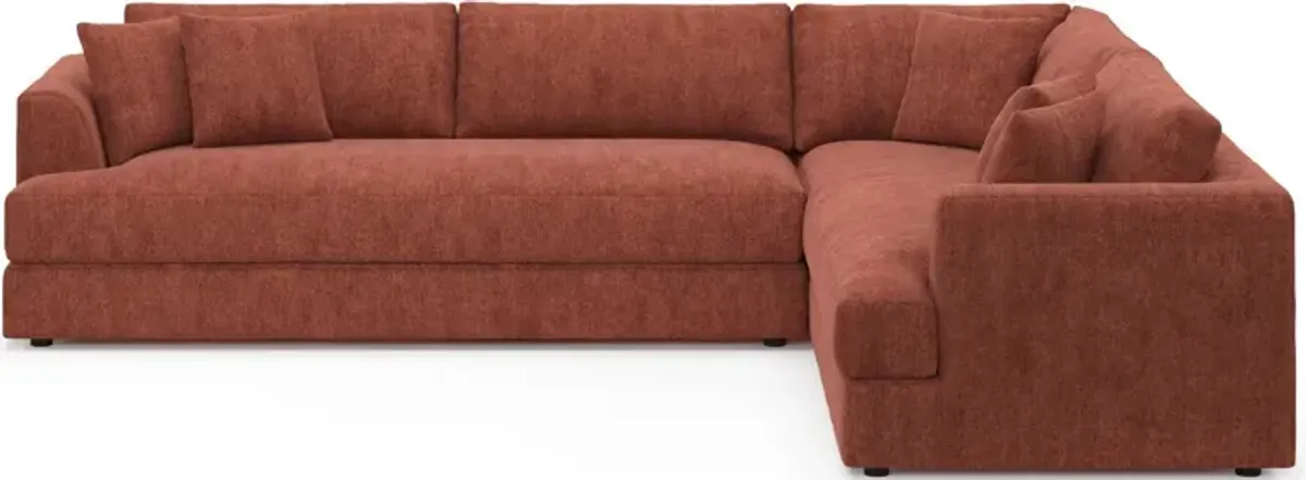 Ridley Hybrid Comfort 2-Piece Sectional with Left-Facing Sofa - Contessa Paprika