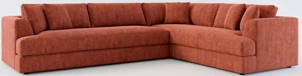 Ridley Hybrid Comfort 2-Piece Sectional with Left-Facing Sofa - Contessa Paprika