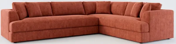 Ridley Hybrid Comfort 2-Piece Sectional with Left-Facing Sofa - Contessa Paprika