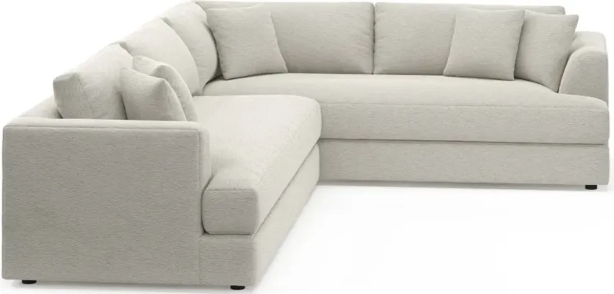 Ridley Hybrid Comfort 2-Piece Sectional with Left-Facing Sofa - Everton Grey