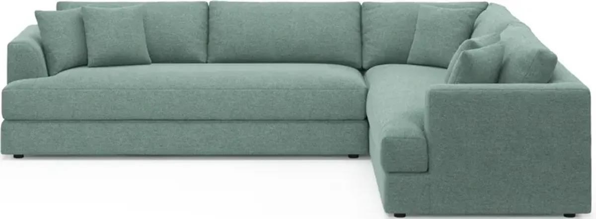 Ridley Hybrid Comfort 2-Piece Sectional with Left-Facing Sofa - Bridger Jade