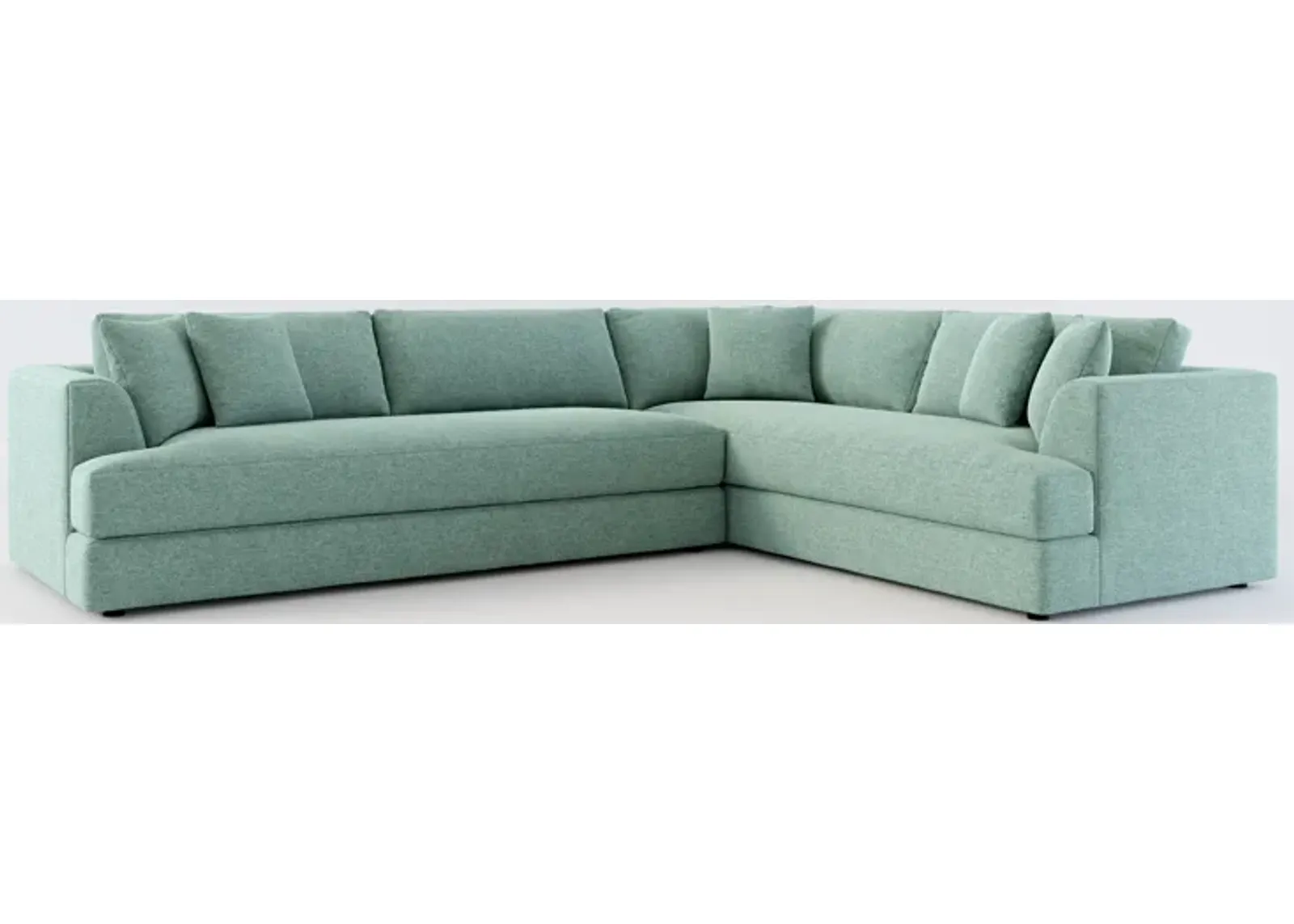 Ridley Hybrid Comfort 2-Piece Sectional with Left-Facing Sofa - Bridger Jade