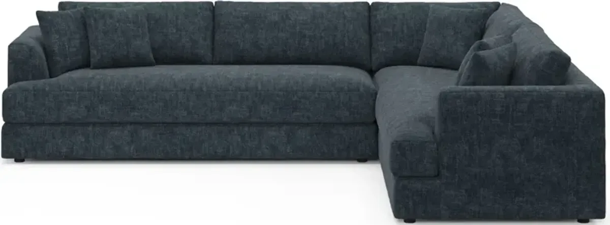 Ridley Hybrid Comfort 2-Piece Sectional with Left-Facing Sofa - Argo Navy