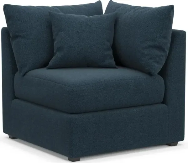 The Pitt Foam Comfort Corner Chair - Broderick Indigo