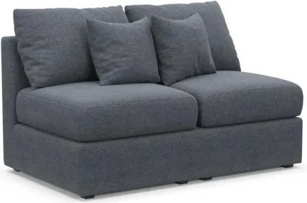 The Pitt Foam Comfort Armless Loveseat - Bridger Navy