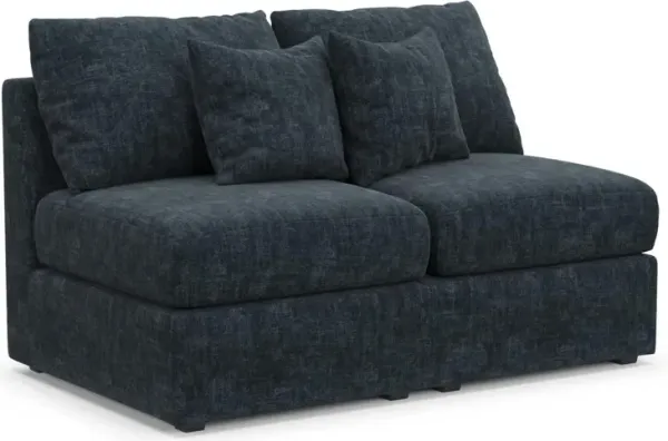 The Pitt Foam Comfort Armless Loveseat - Argo Navy