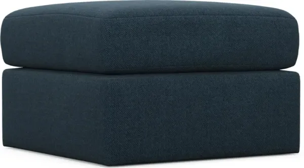 The Pitt Foam Comfort Ottoman - Broderick Indigo