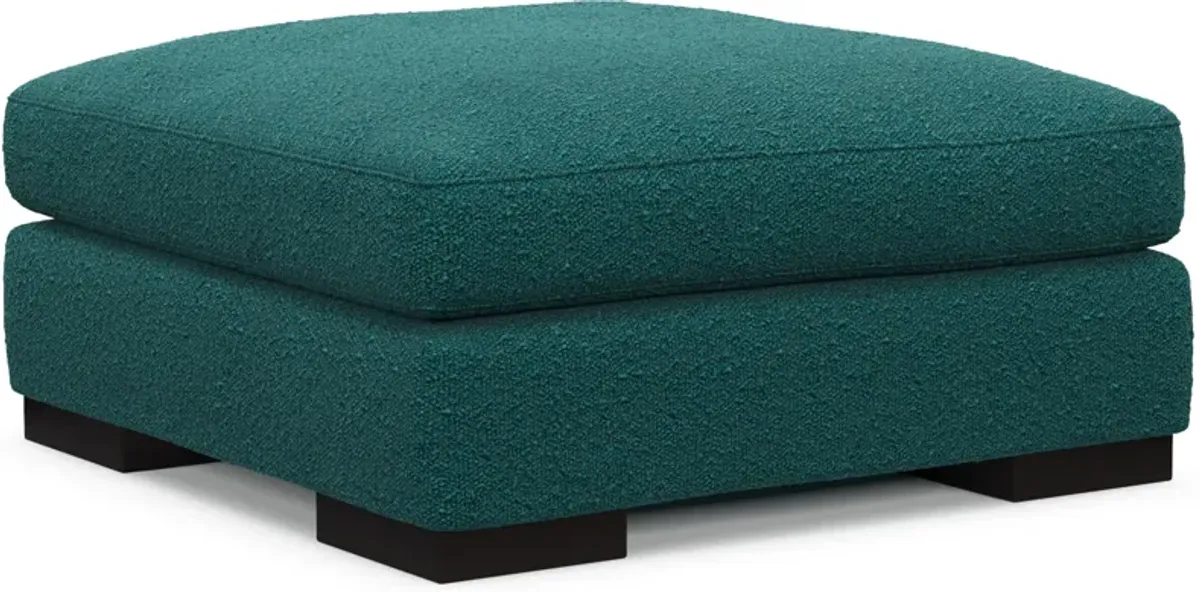 Bondi Foam Comfort Ottoman - Bloke Peacock