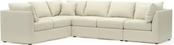 The Pitt Foam Comfort Sectional - Fincher Ivory