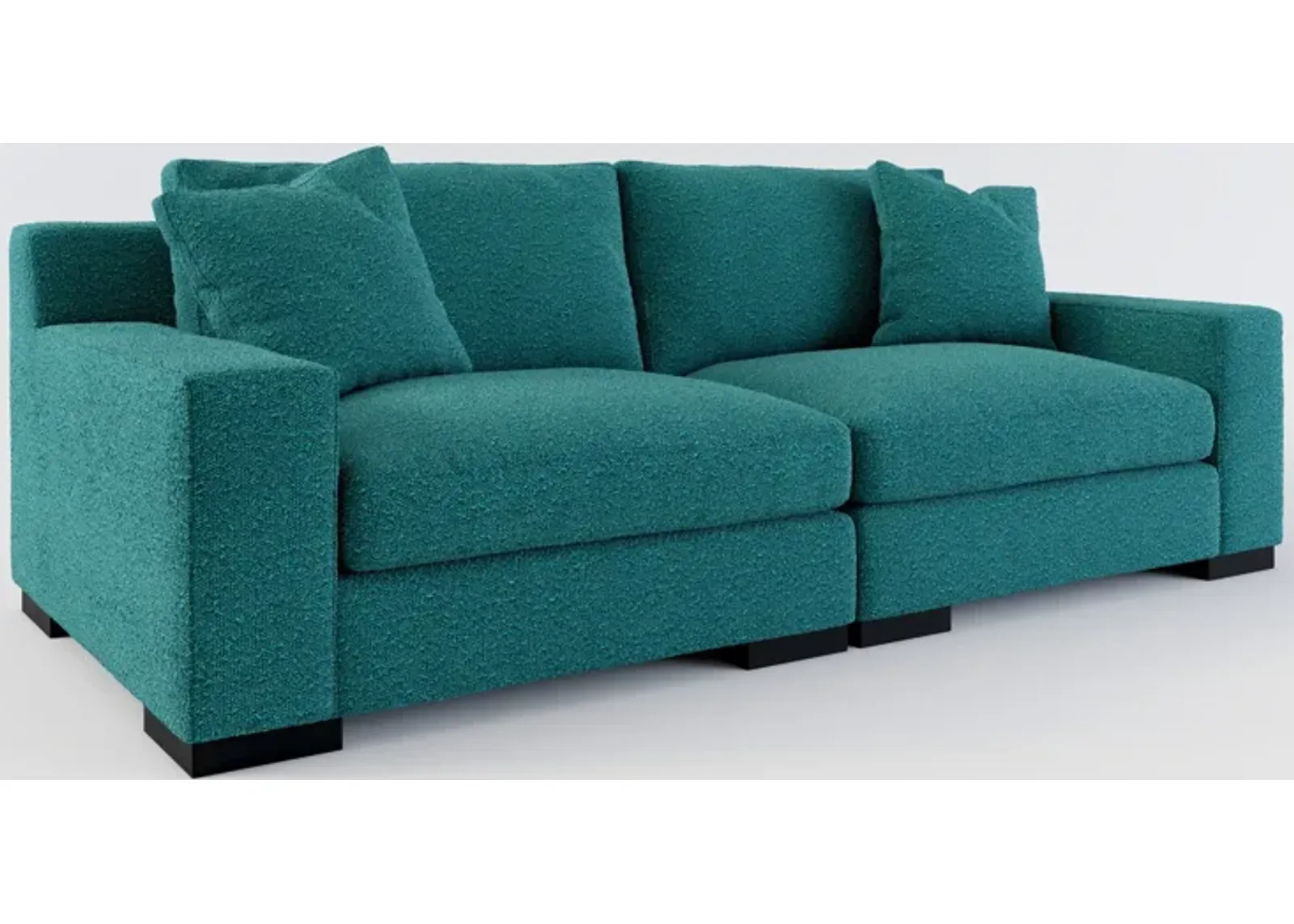 Bondi Foam Comfort 2-Piece Sofa - Bloke Peacock