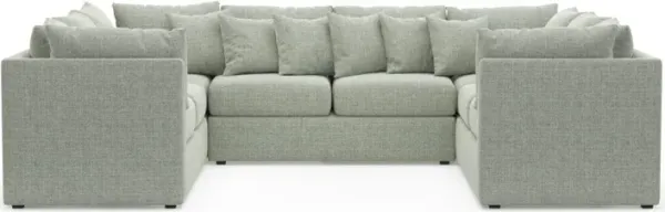 The Pitt Foam Comfort Sectional - Broderick Sea Glass
